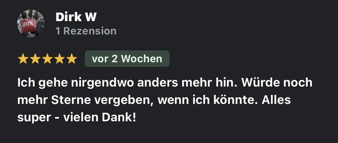 Eine von vielen positiven Rezensionen über Anja Kieselbach, Friseur Berlin Mitte